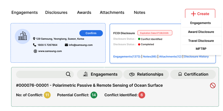 Research Administration Software COI