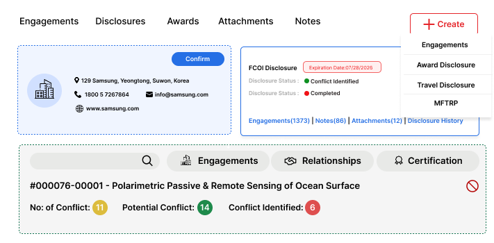 Research Administration Software COI